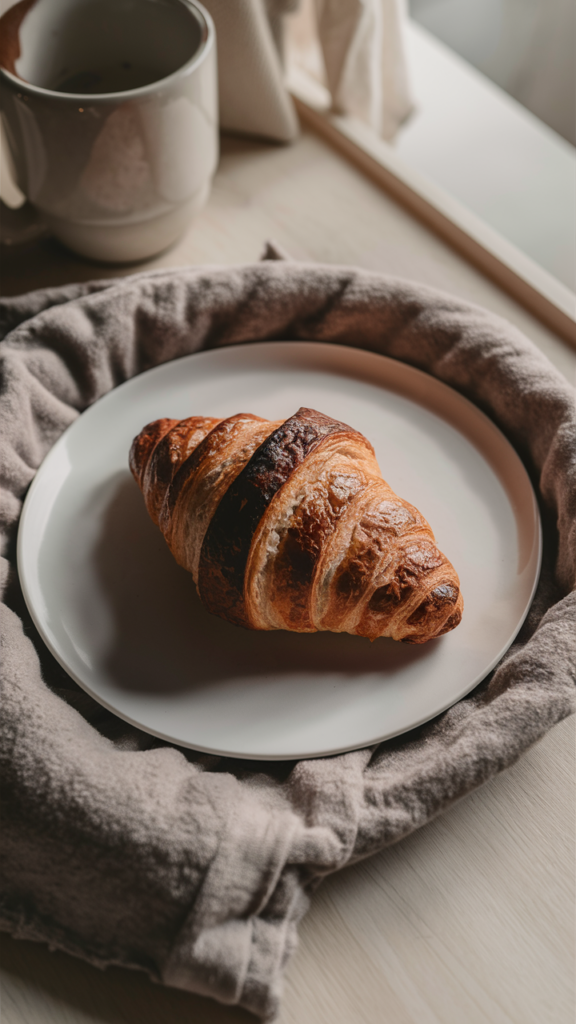 Fun Facts About France🇫🇷 1 Authentic French croissant on a plate