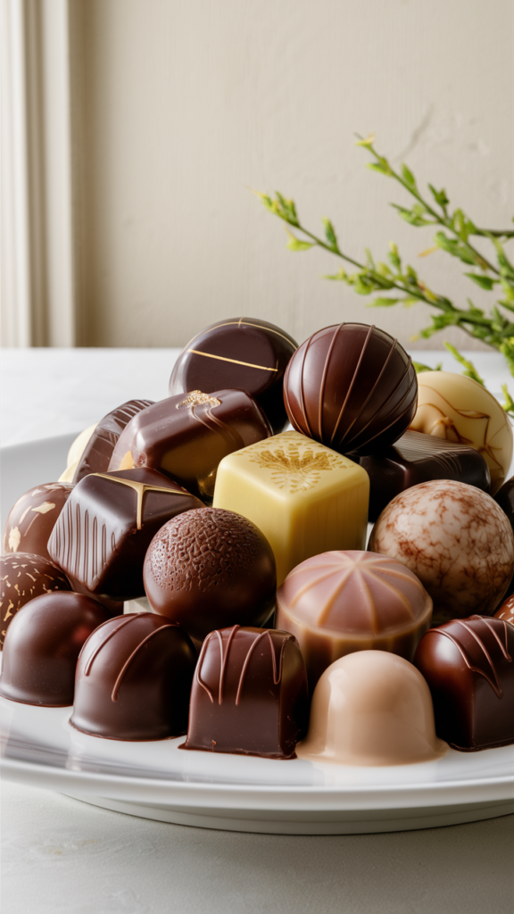 Fun Facts About Belgium🇧🇪 1 Belgian chocolate on a plate