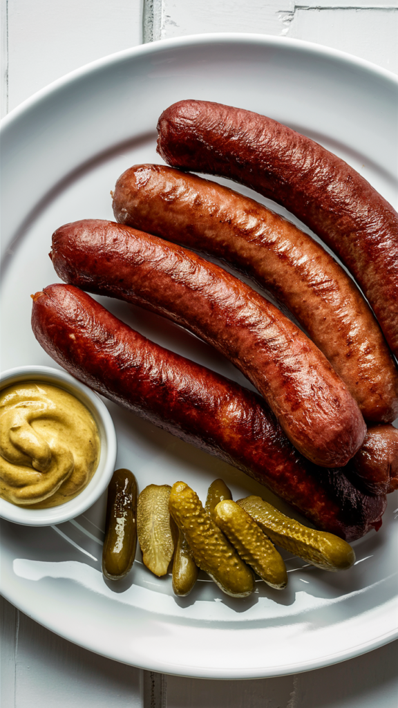 Fun Facts About Denmark🇩🇰 2 Danish sausages on a plate