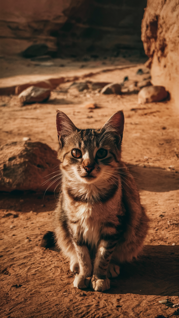 Fun Facts About Egypt🇪🇬 2 Egyptian cat in the desert