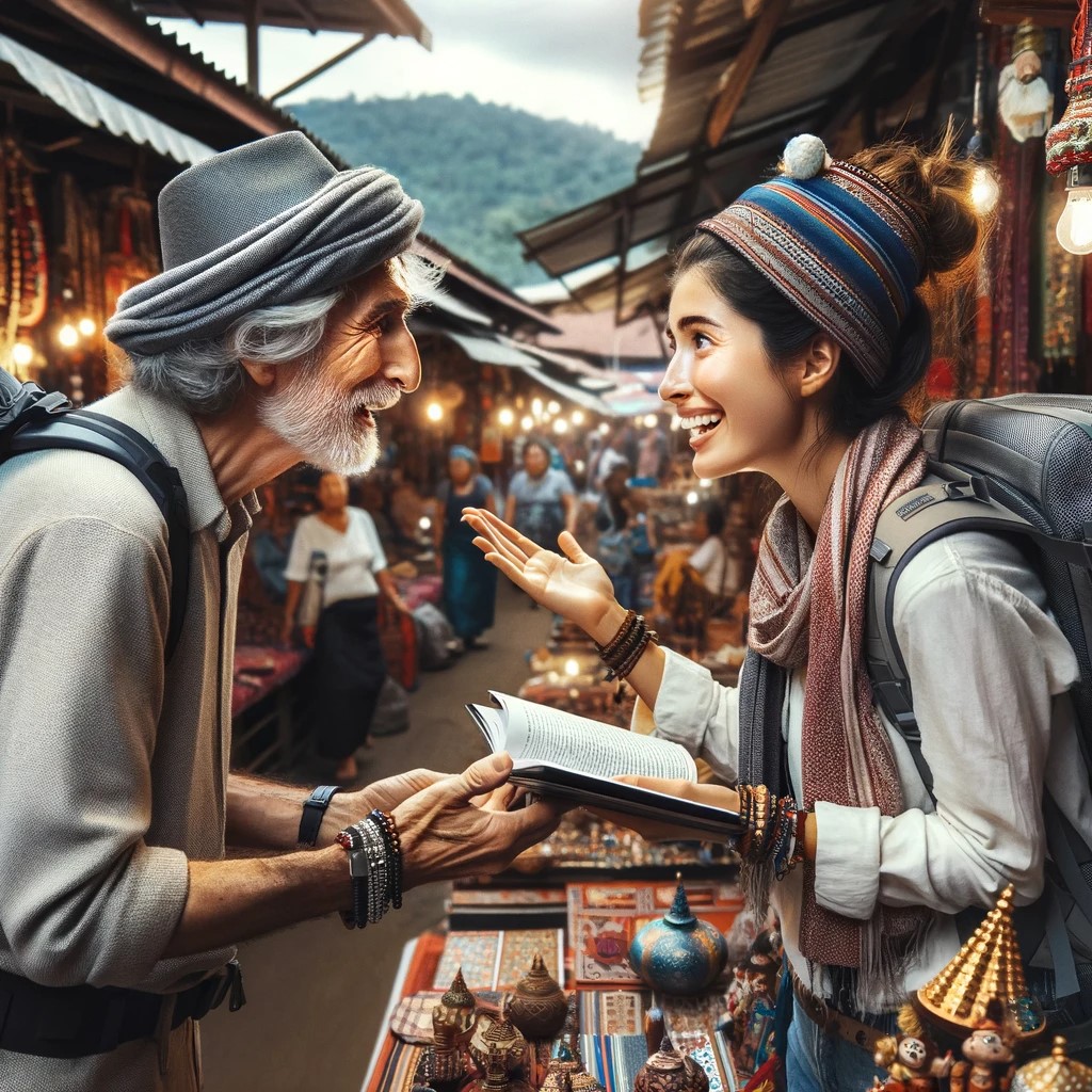 Planning a World Tour 2 Traveler at a Local Market During a World Tour