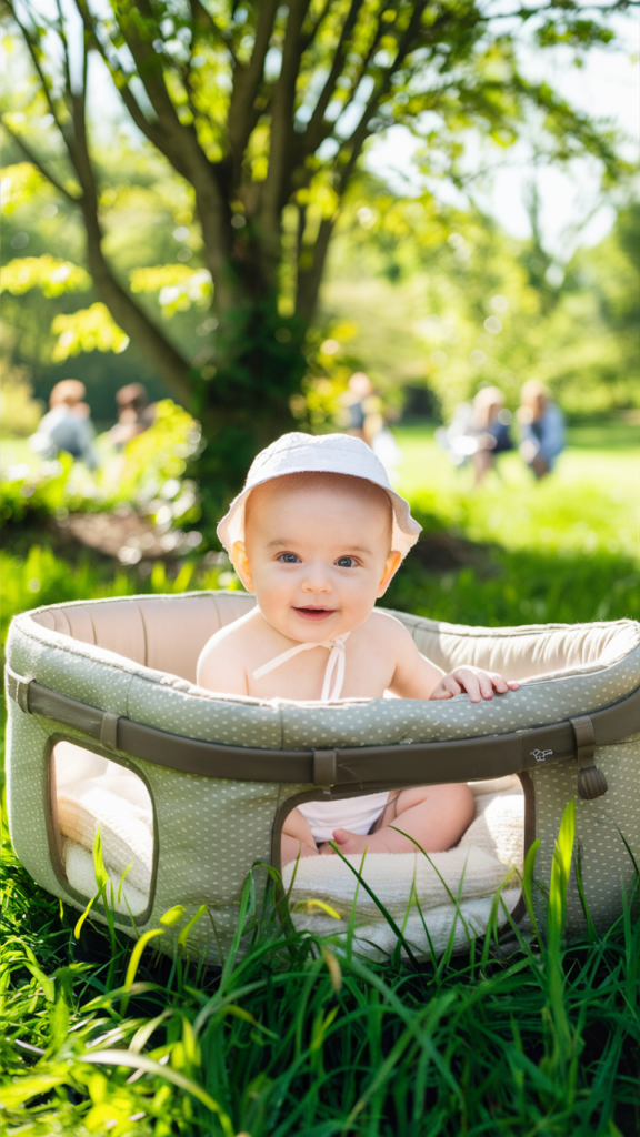 Safe and Comfortable Travel with Your Baby 5 baby emma in a travel crib