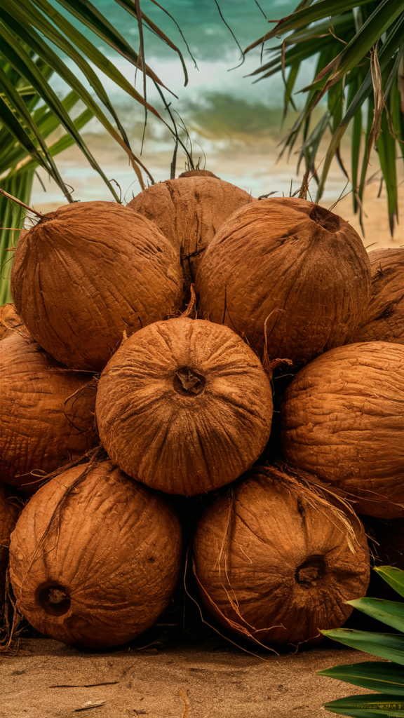 coconuts on the beach