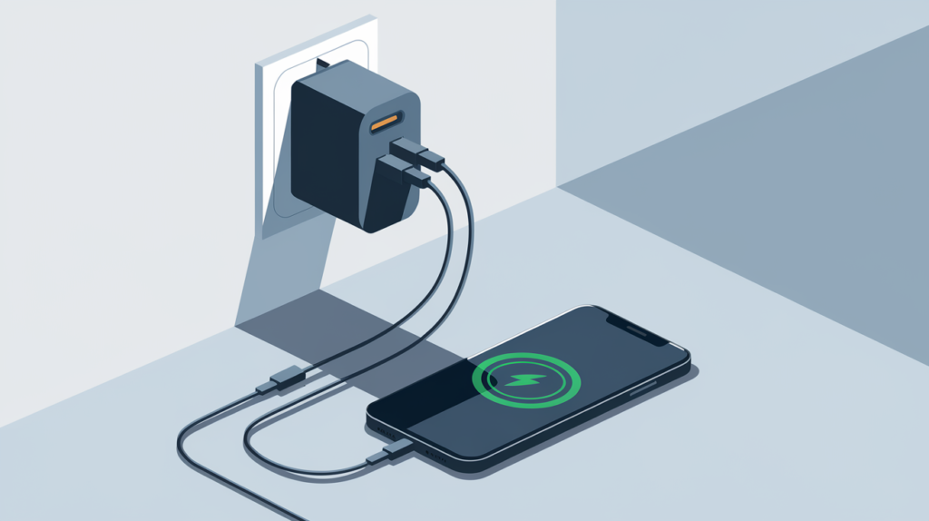 What Is a Travel Adapter? 1 phone being charged with a travel adapter
